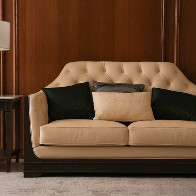 【信威传奇】美式轻奢风牛皮沙发