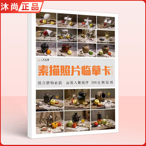 临摹卡组合静物素描照片