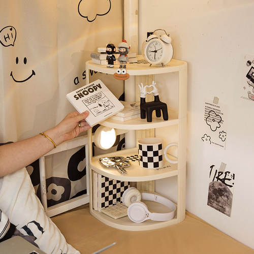 免打孔床头床角收纳架桌面拐角