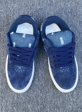 2025秋冬爆款新款鞋子男百搭潮鞋大码男鞋休闲面包鞋藏蓝色板鞋男