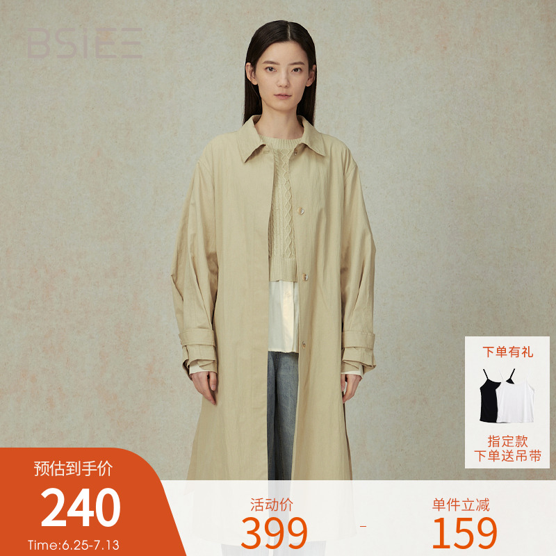 BSIEE/本涩长袖廓形风衣