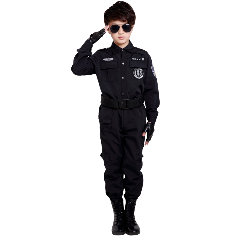 儿童衣服警察服套装合唱服