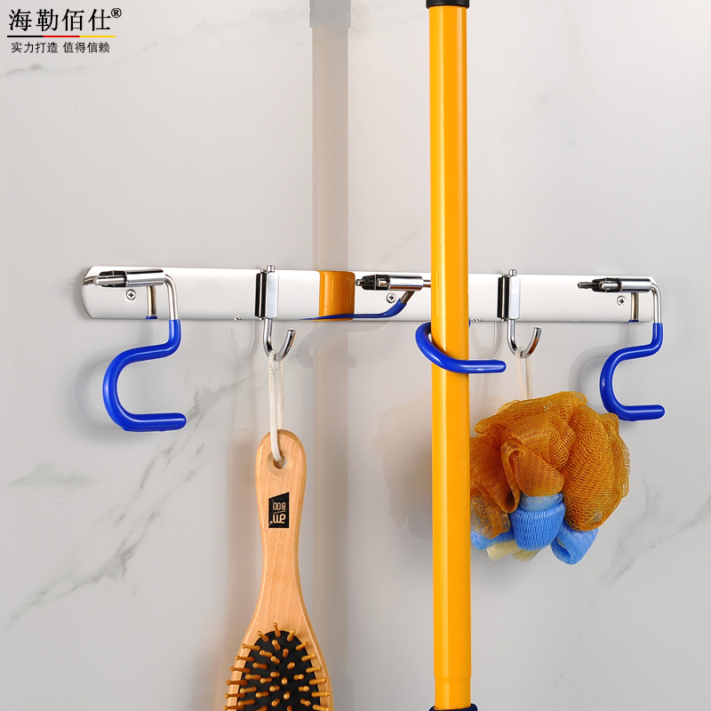 卫生间拖把架挂钩304不锈钢