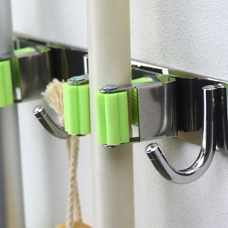 海勒佰仕可粘钉304不锈钢拖把架