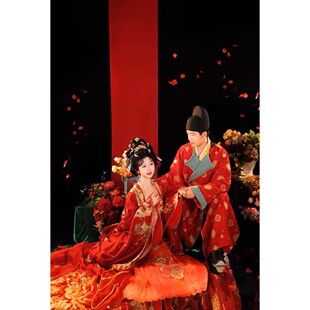 出租遇囍来唐制汉服婚服太平笙歌中式嫁衣女盘金绣婚礼出门服租赁