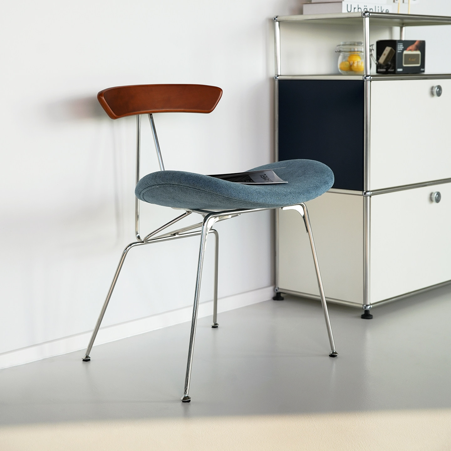 『号角屋 蚂蚁椅』北欧设计师家用客厅不锈钢餐椅简约靠背休闲椅