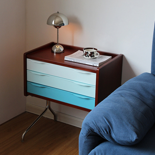 Burano小斗柜 包豪斯实木中古客厅卧室边几储物床头柜 号角屋