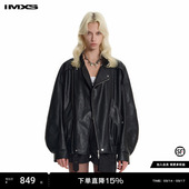 领皮夹克机车皮衣外套2025年新款 IMXS美式 PU皮潮流复古中性西装