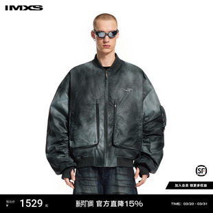 1机能抗皱羽绒服男女25年新款 IMXS扎染短款 宽松飞行夹克外套MA