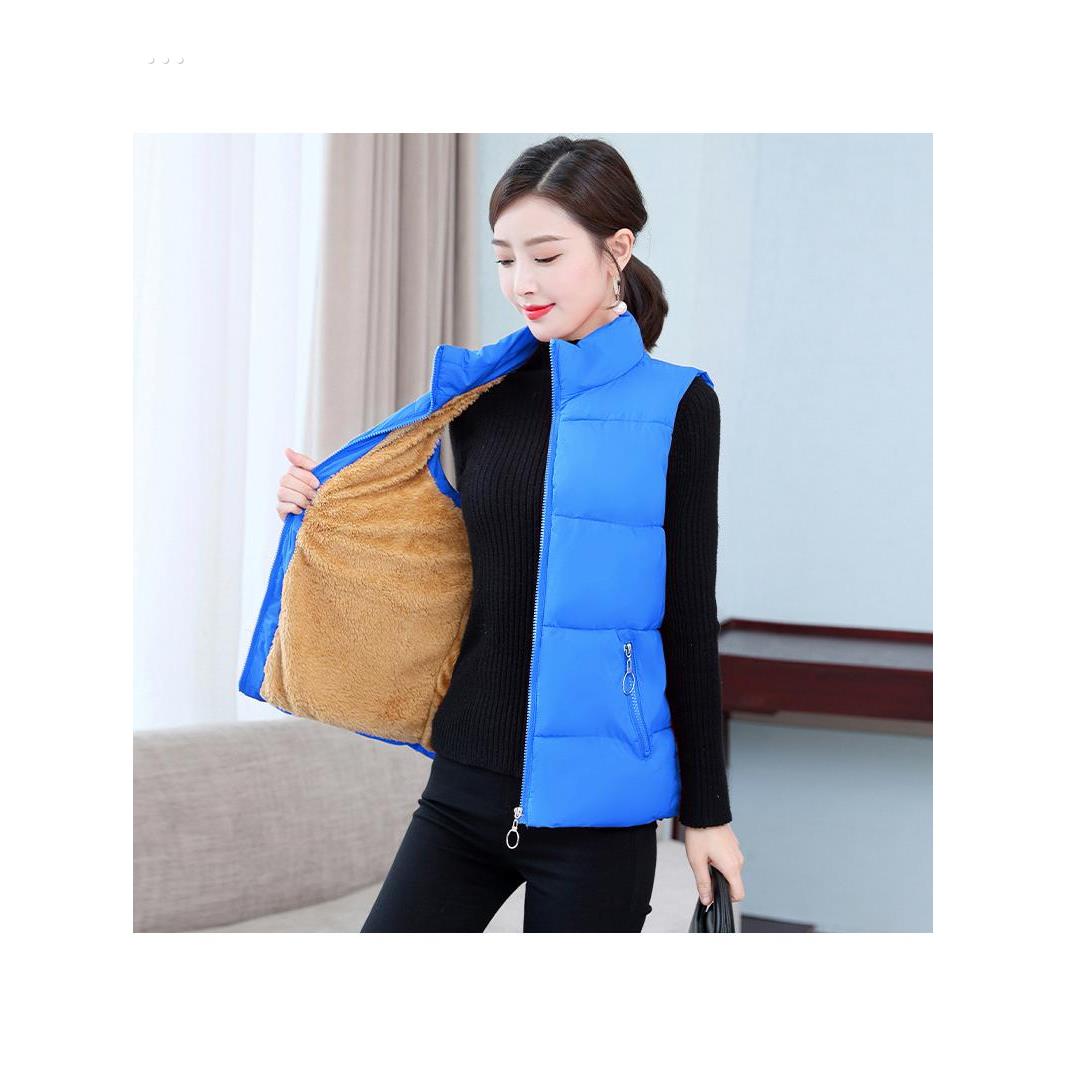 羽绒棉马夹女士2023秋冬季新款韩版宽松加绒保暖外穿无袖坎肩外套