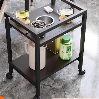 麻将茶几茶水架麻将桌小边几置物架棋牌室打牌可移动专用茶水桌