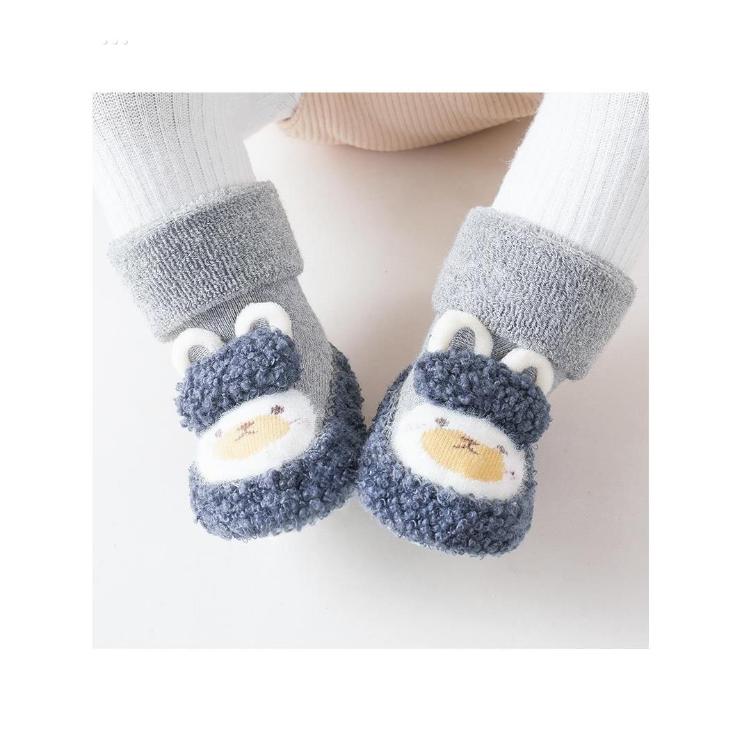 婴儿鞋子秋冬季软底加绒0-1岁宝宝不掉棉鞋新生幼儿鞋袜6到12个月