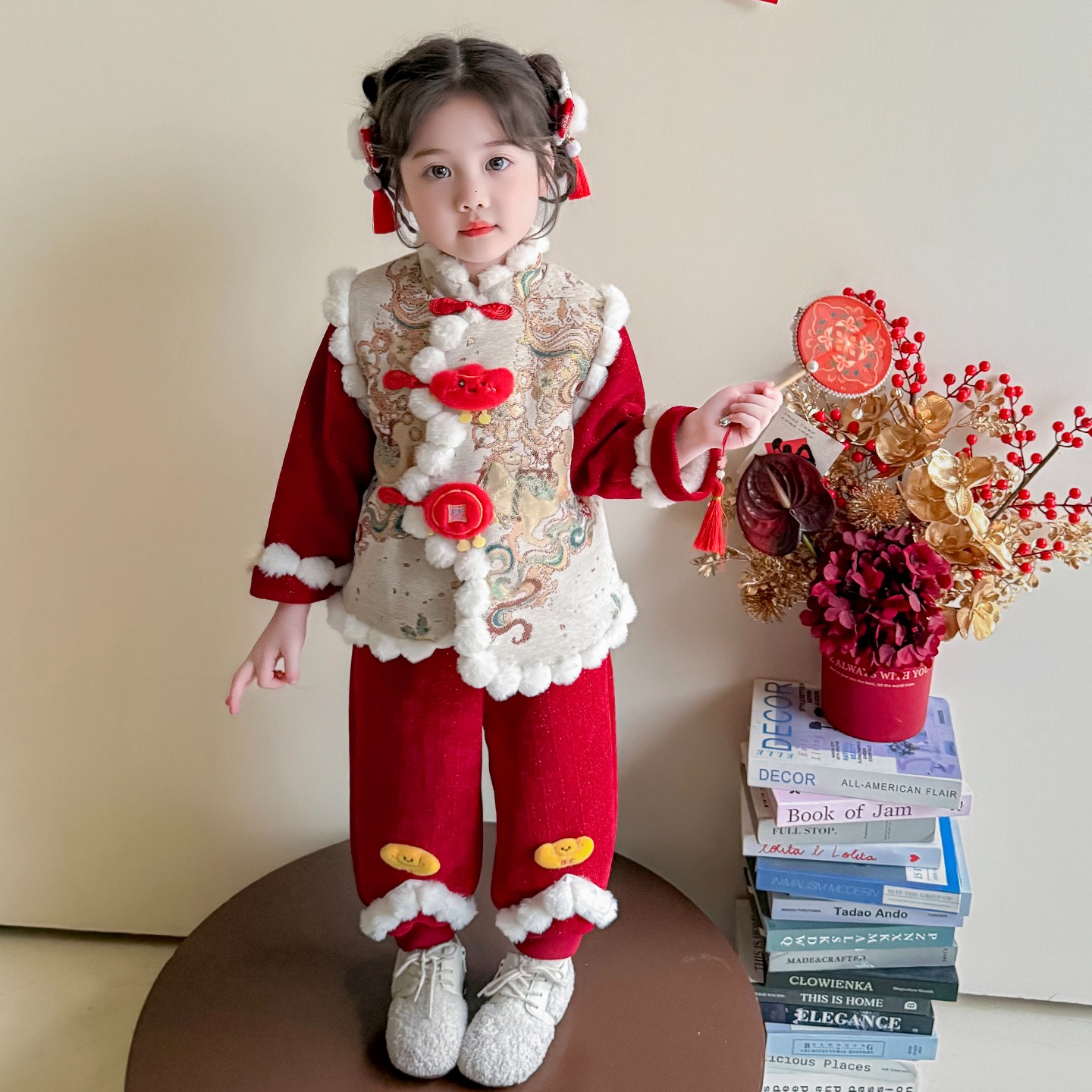 女宝拜年服唐装儿童汉服套装