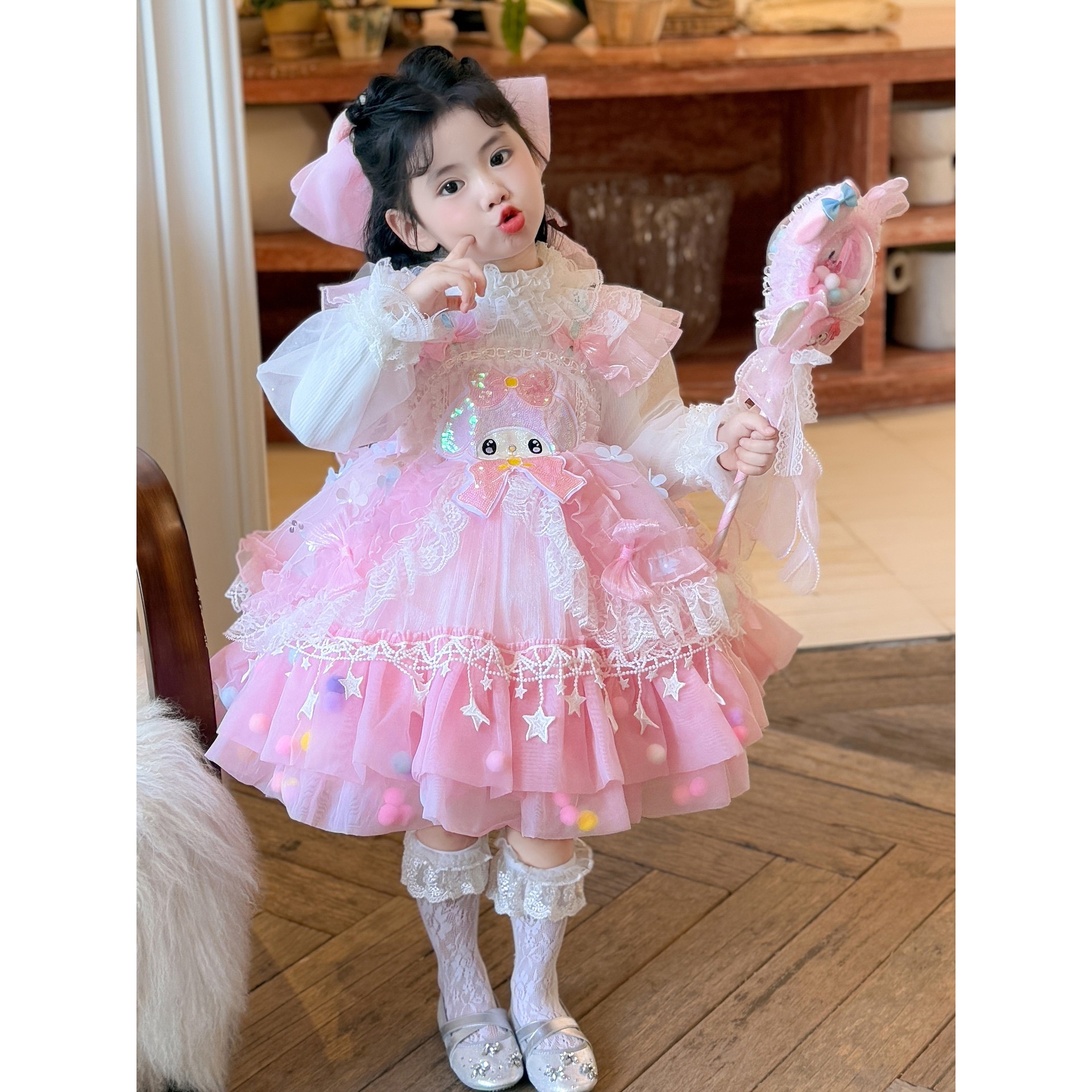 女童秋季连衣裙2025新款洛丽塔公主裙秋装套装儿童生日美乐蒂裙子