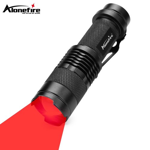 迷你红光手电筒小便携