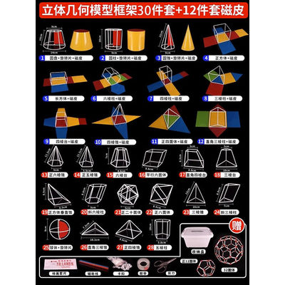 磁性立体几何模型中考解题