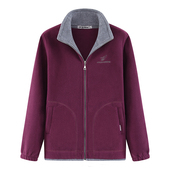 新款 抓绒衣女妈妈装 摇粒绒春秋上衣冬装 奶奶中老年卫衣外套保暖衣