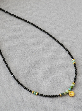 法式小众项链串珠锁骨链女轻奢