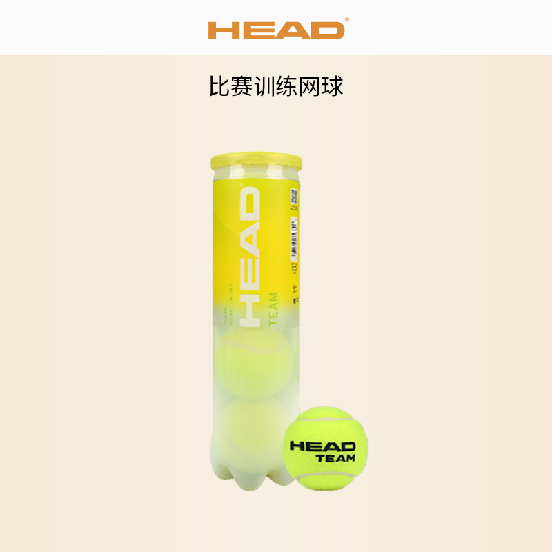 HEAD海德金罐张之臻同款网球训练桶装4粒装tourXT/team比赛球耐打