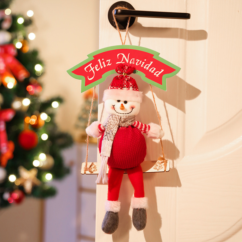 圣诞树上装饰圣诞老人小饰品挂件圣诞节家用氛围场景布置挂饰配件