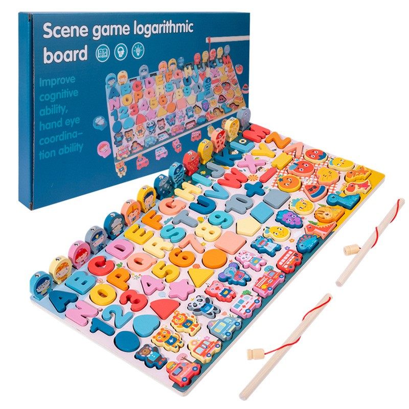 跨境热销大号多功能对数板儿童早教益智交通动物水果认知配对玩具,玩具/童车/益智/积木/模型,木质积木,淘宝优惠券,粉丝福利购,淘宝优惠卷