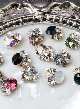 日本品牌LORRIE GEL美甲钻石饰品七彩水晶镶钻double180新款堆钻