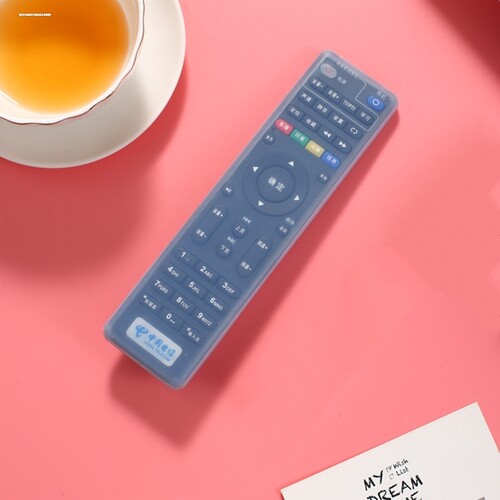 适用中国电信网络电视中兴机顶盒烽火语音遥控器硅胶保护套子防尘