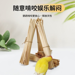 鹦鹉啃咬玩具天然麦秆麦秸秆磨牙磨爪解闷自嗨训练觅食插尾巴筑巢