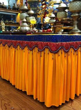 佛具用品寺庙家庭佛堂桌裙供桌布台布佛台桌罩神位供桌布每米70元