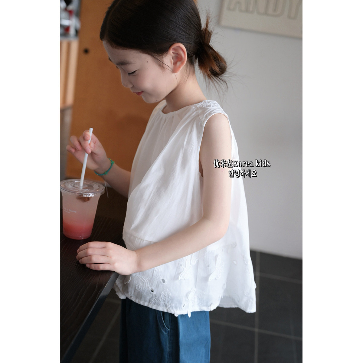 2026夏新款女童薄款无袖娃娃衫