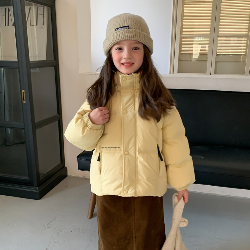 女童羽绒服2025新款90白鸭绒加厚保暖短款儿童中大童防风冬装外套