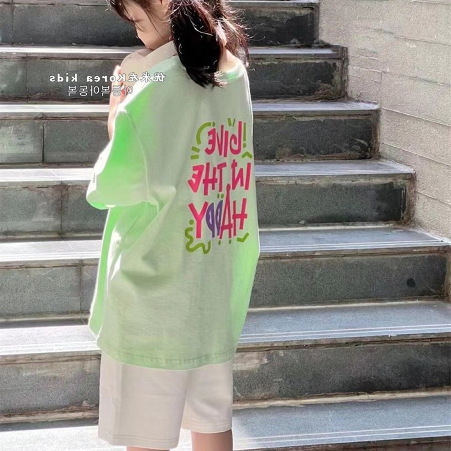 韩版女童夏季宽松短袖T恤