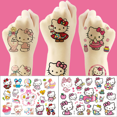 KT猫儿童纹身贴卡通可爱防水无毒