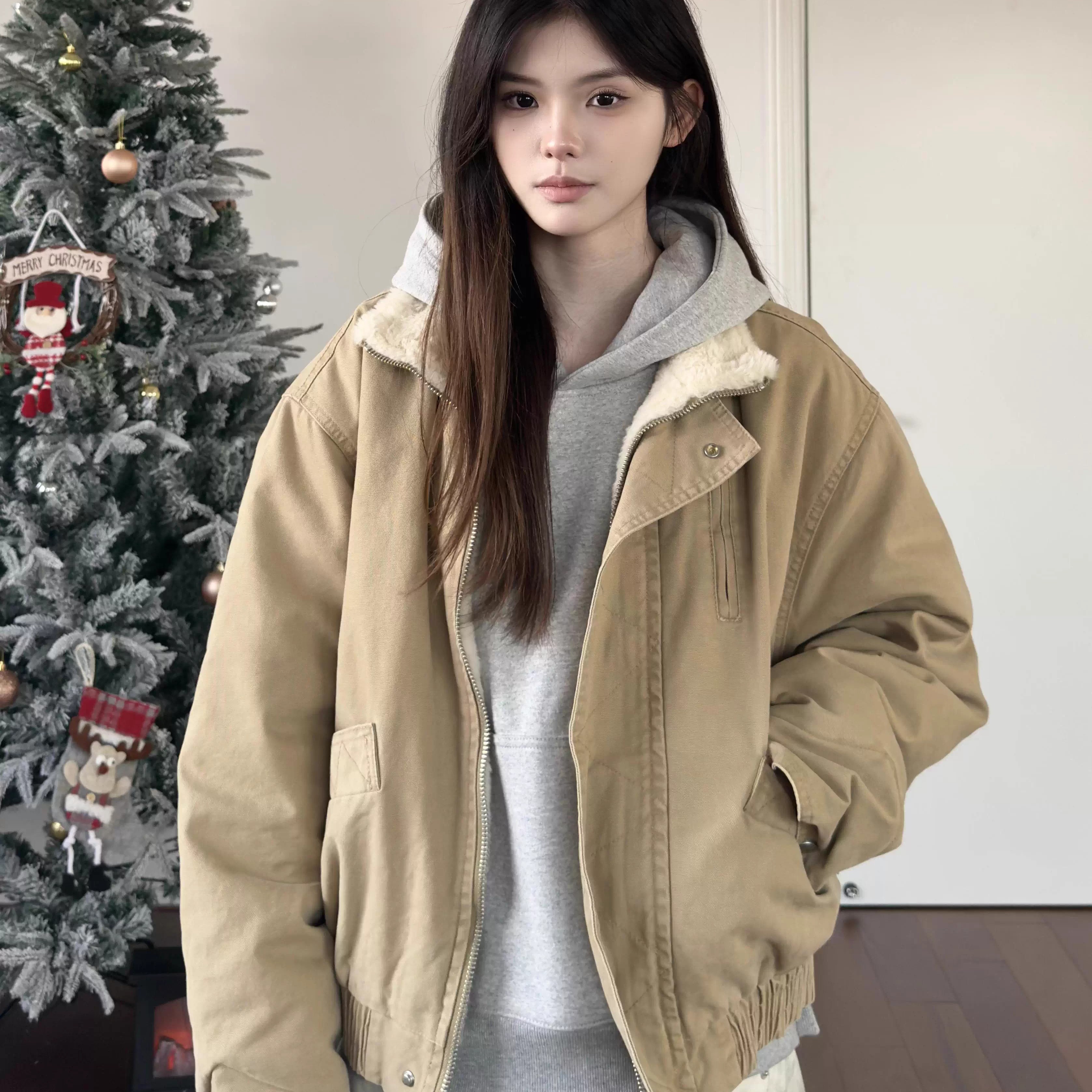 美式座山雕cleanfit立领棉衣