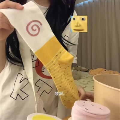日式拉面可爱搞怪袜子吸