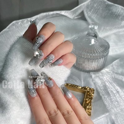 Calla Nail手工穿戴甲美甲贴片冬日雪花秋冬美甲