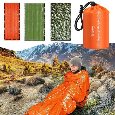 PE Emergency Sleeping Bag Waterproof Portable Survival 120x2