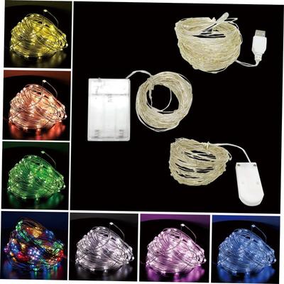 1m/2m/3m/10m Copper Wire Battery Box Garland LED Wedding Dec