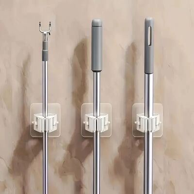 4 Non Porous Mop Racks, Space Saving Design, Waterproof and