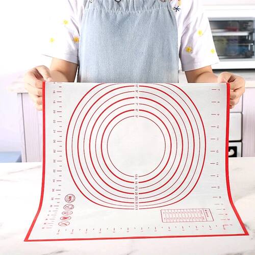 Black And Red Kneading Dough Mat Silicone Baking Mat Pizza C