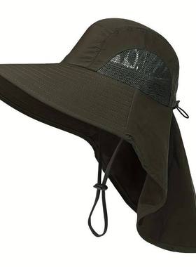 Men'S Wide-Brimmed Sun Hat-Breathable, Adjustable And Waterp