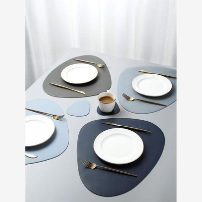 nordic leather table mat western food pad plate cushion