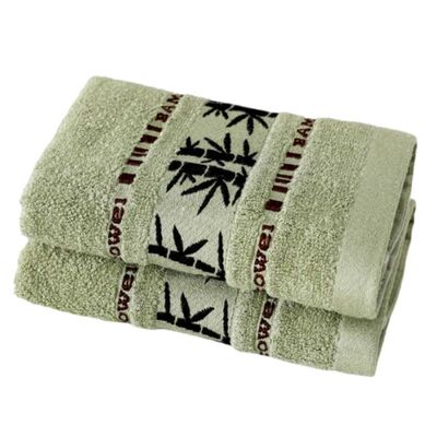 2pcs Towel Sets Bamboo Fiber Bath Hand Face Towels 34x34cm 3