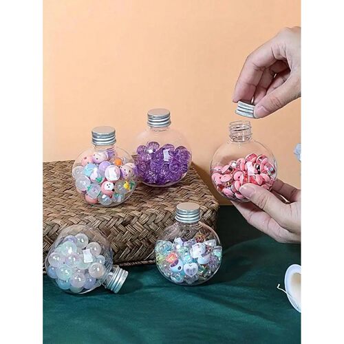 Mini Round Plastic Ball Bottles With Lids, Made Of Thickened
