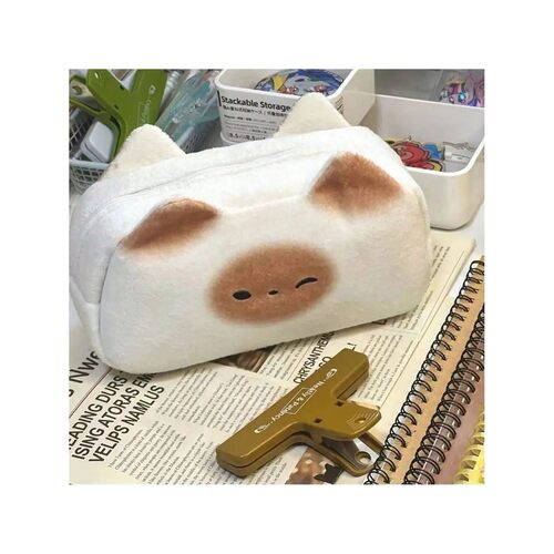 1pc baking bread shaped cat pen bag i stationery bag student