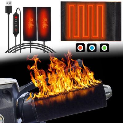 Motorcycle Heated Grips Cover USB Electric Heating Bicycle M