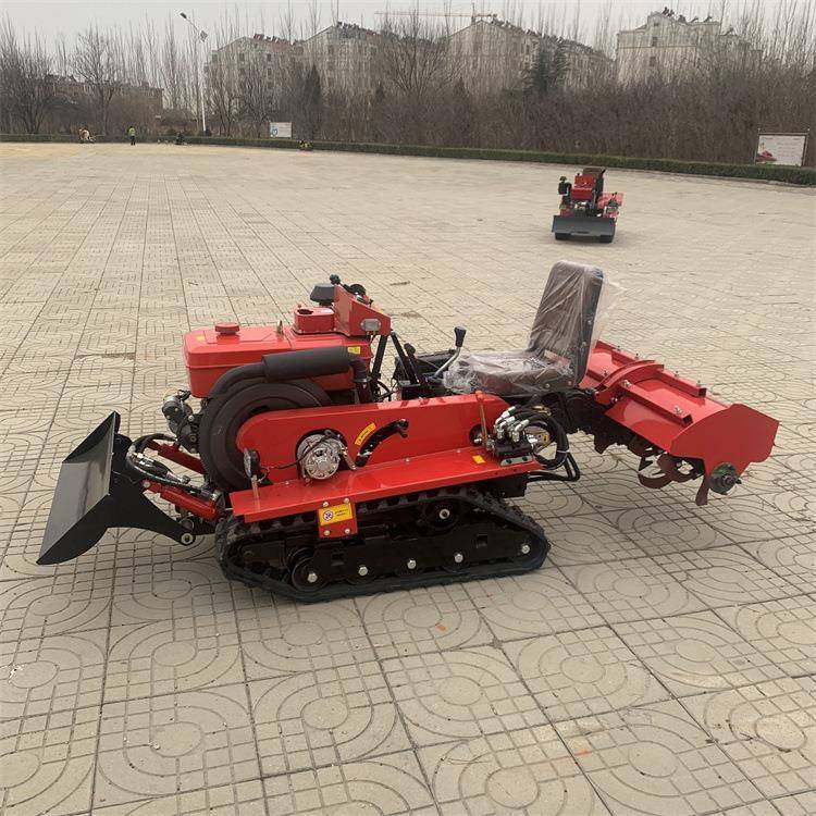 座驾式履带拖拉机小型多功能旋耕机自走式田园管理机