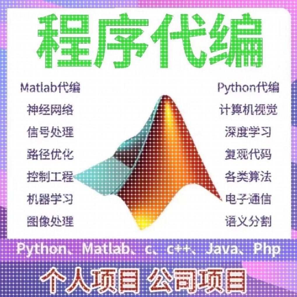 matlab代编程序python代码深度机器学习图像信号处理算法通信彷真