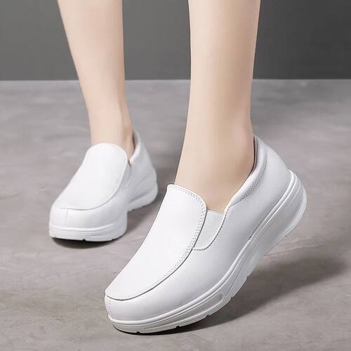 Leather Women's White Casual Woman Vulcanize Sneakers Breath