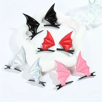 Fashion Bat Wings Hair Clip Y2K Style Barrette for Cosplay P